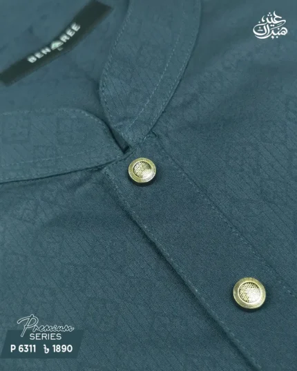 Deep teal blue Panjabi - P 6311