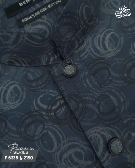 Navy Blue Panjabi - P 6336