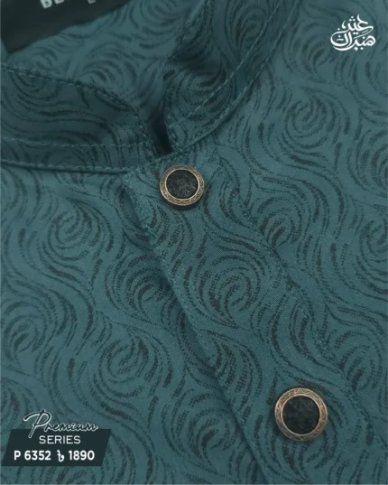 Deep River Green Panjabi - P 6352